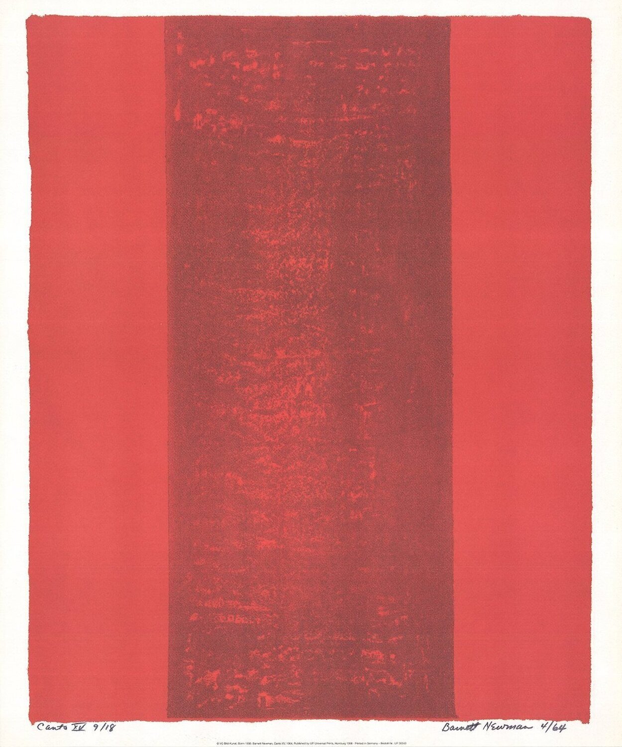 Canto XV Barnett Newman Stampa in vendita