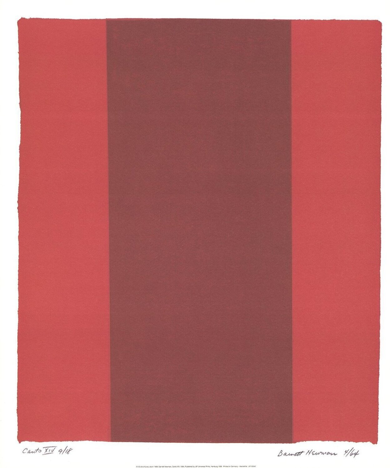 Canto XIV Barnett Newman Stampa in vendita