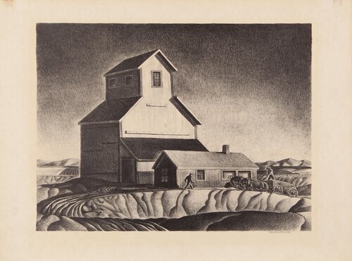 Grain Elevator di Dale Nichols, Stampa in vendita su Singulart
