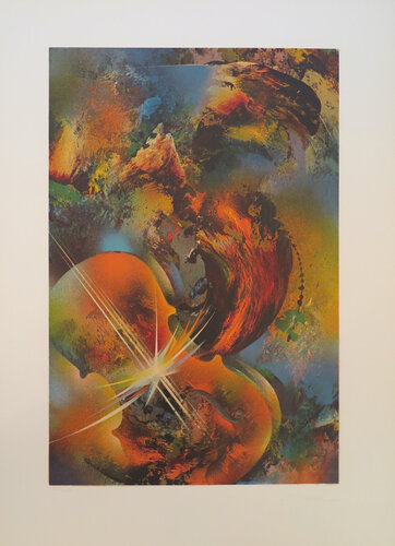 Mozart from the Sound of Color portfolio de Leonardo Nierman, Impresión a la venta en Singulart