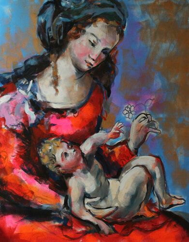 Madonna manierista par Marina Del Pozo, Peinture en vente sur Singulart