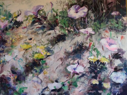 Desert flowers van Marina Del Pozo, Schilderij te koop op Singulart