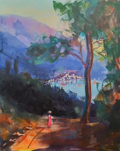 Antique lanscape par Marina Del Pozo, Peinture en vente sur Singulart