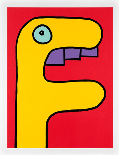 Yellow Crocodile by Thierry Noir, Print for Sale on Singulart