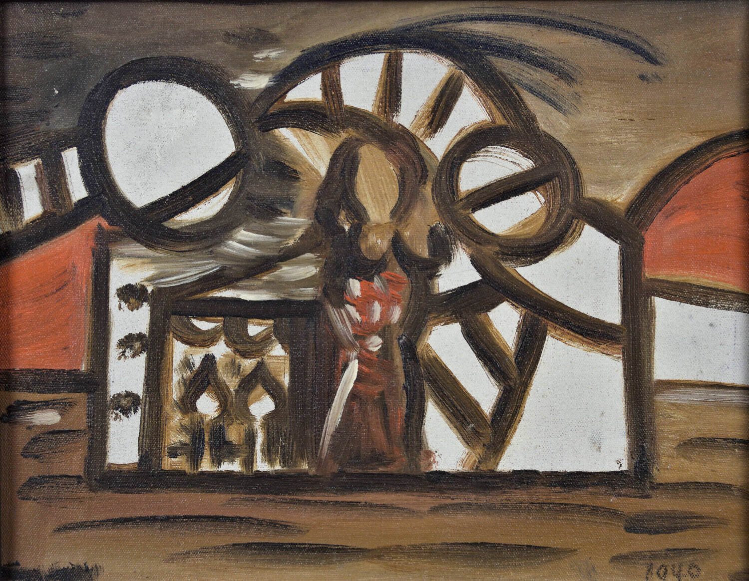 Woman on Beach, St Kilda Sidney Nolan Originalgemälde zu verkaufen