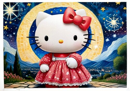 DEATH NYC Hello Kitty シルクスクリーン Death NYCの作品をSINGULART