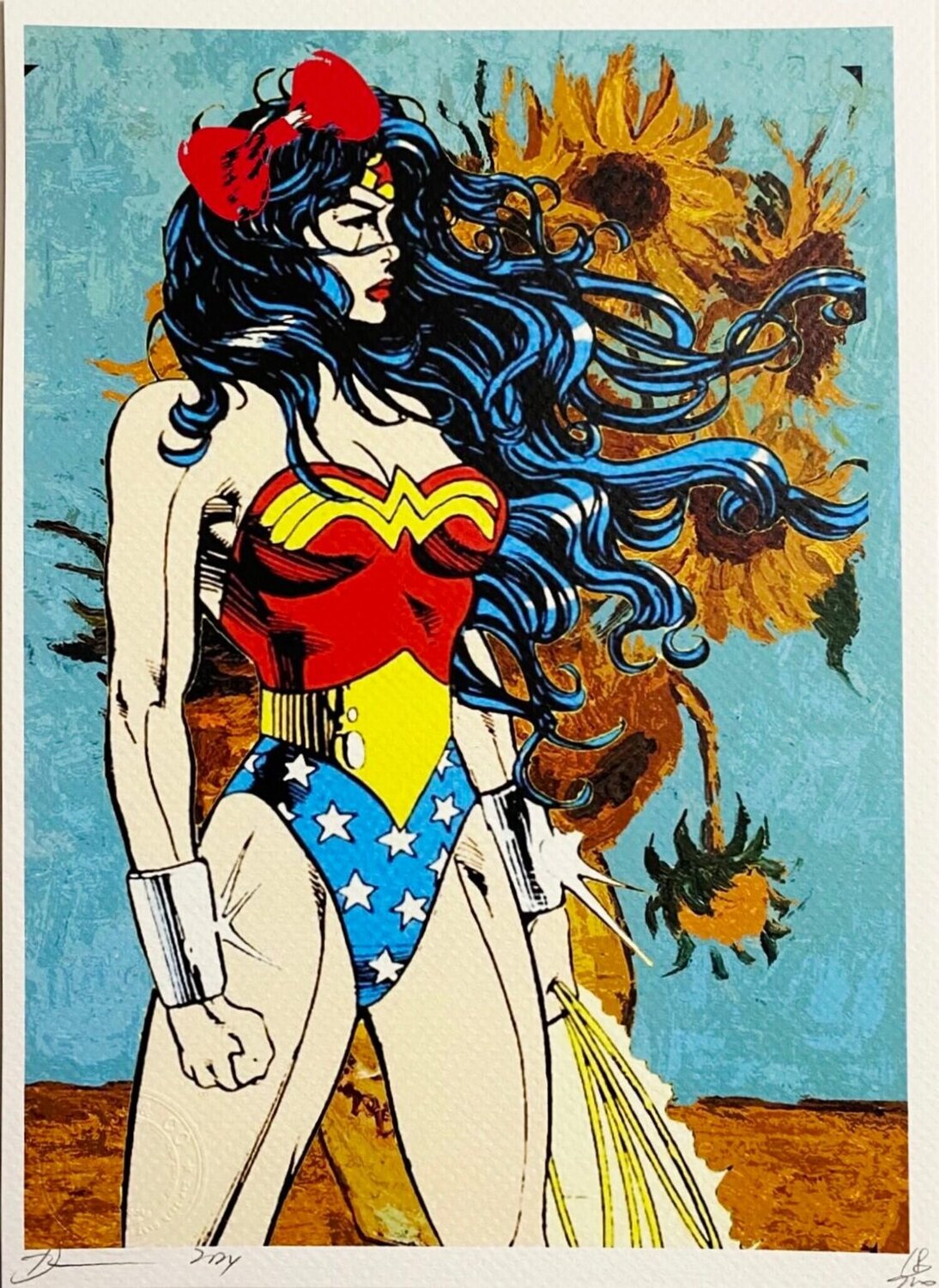 Wonder Woman Sunflower Death NYC Druck zu verkaufen