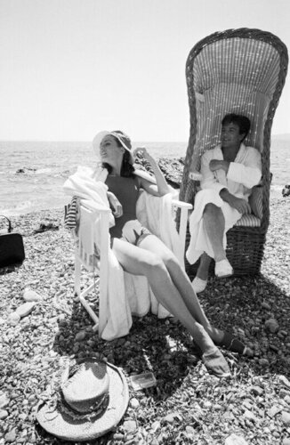 Albert Finney and Audrey Hepburn in St. Tropez by Terry O'Neill, Photography for Sale on Singulart