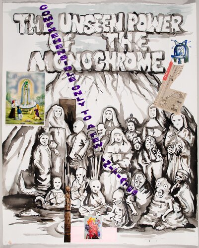 The Unseen Power of the Monochrome by Manuel Ocampo, 紙の作品 for Sale on Singulart
