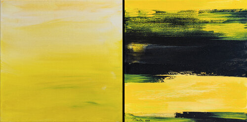 Urban Summer | 70x140x4cm | Acrylic painting van Cornelia Petrea, Schilderij te koop op Singulart