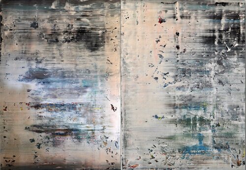 interdependency 2, diptych, abstract informal no. 2019-1833-1-2 von Robert H N Rich, Malerei kaufen auf Singulart