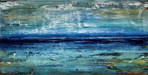 Sea horizon in deep blue waters, 2021-2041-5 van Robert H N Rich, Schilderij te koop op Singulart