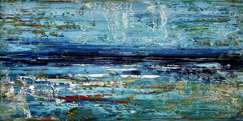 Sea horizon in deep blue waters, 2021-2041-6 van Robert H N Rich, Schilderij te koop op Singulart