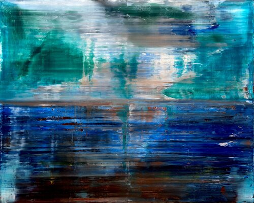 Sunset at the North Atlantic Ocean, abstract informal no 2105-4 van Robert H N Rich, Schilderij te koop op Singulart