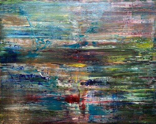 Sunset at the North Atlantic Ocean, abstract informal no 2105-5 van Robert H N Rich, Schilderij te koop op Singulart