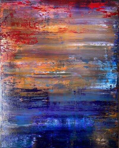Sunset at the North Atlantic Ocean, abstract informal no 2105-3 von Robert H N Rich, Malerei kaufen auf Singulart