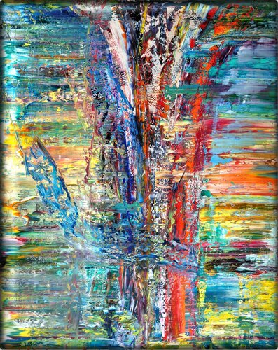 Epikur, Philosophy is a life´s work and an engagement for everyone, abstract informal 2020-1993-1 van Robert H N Rich, Schilderij te koop op Singulart