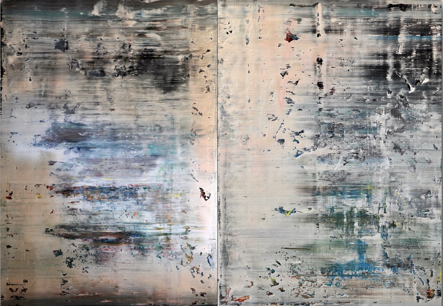 interdependency 2, diptych, abstract informal no. 2019-1833-1-2 Robert H N Rich