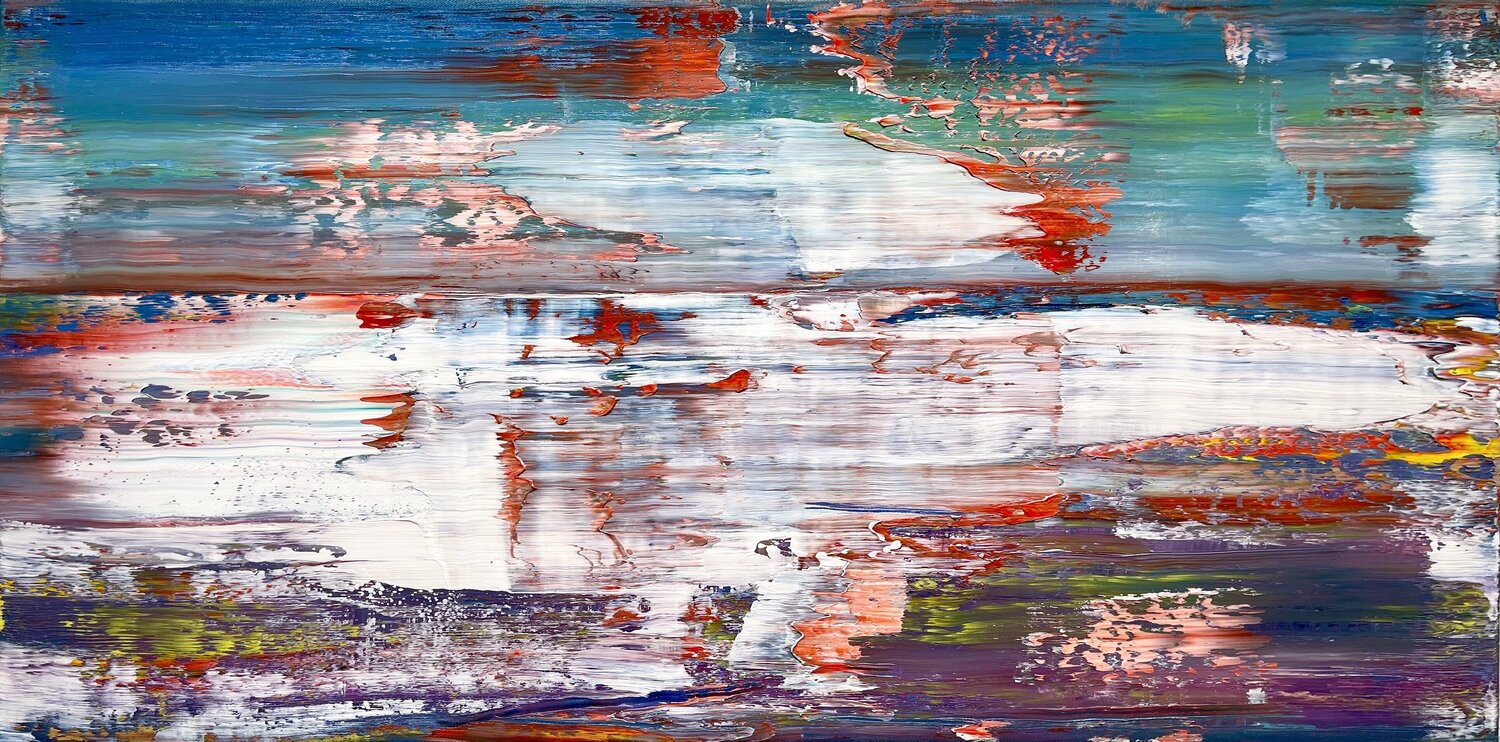 Sea horizon in deep blue waters, 2021-2041-1 Robert H N Rich Originalgemälde zu verkaufen