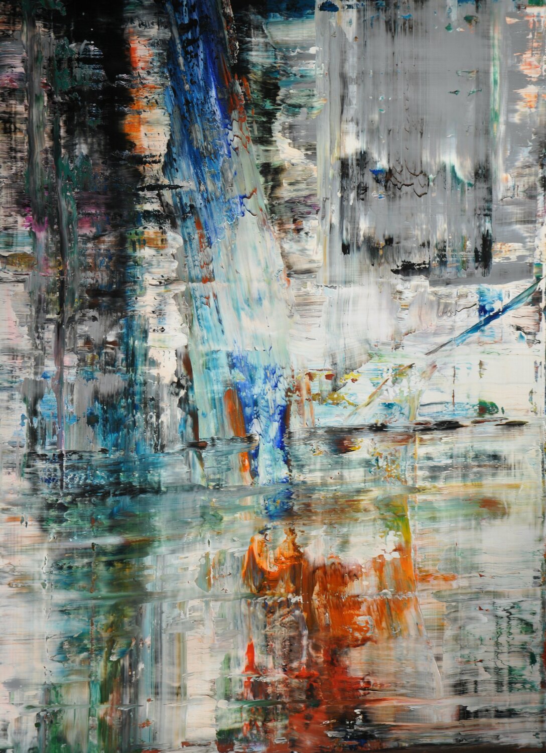 abstract informal no 1871-1, reflections 8 Robert H N Rich