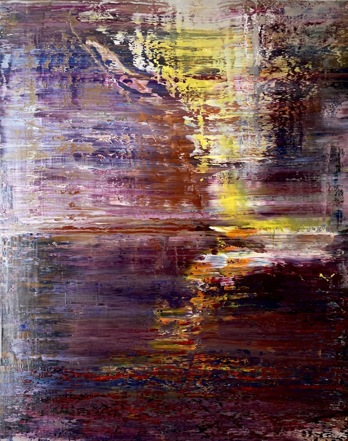 Sunset at the North Atlantic Ocean, abstract informal no 2105-2 Robert H N Rich Originalgemälde zu verkaufen