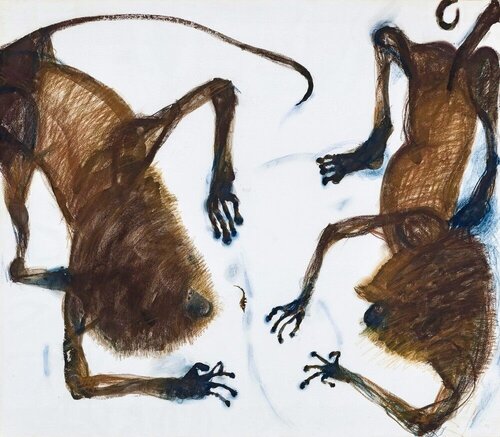 Monkeys par John Olsen, Œuvre sur papier en vente sur Singulart