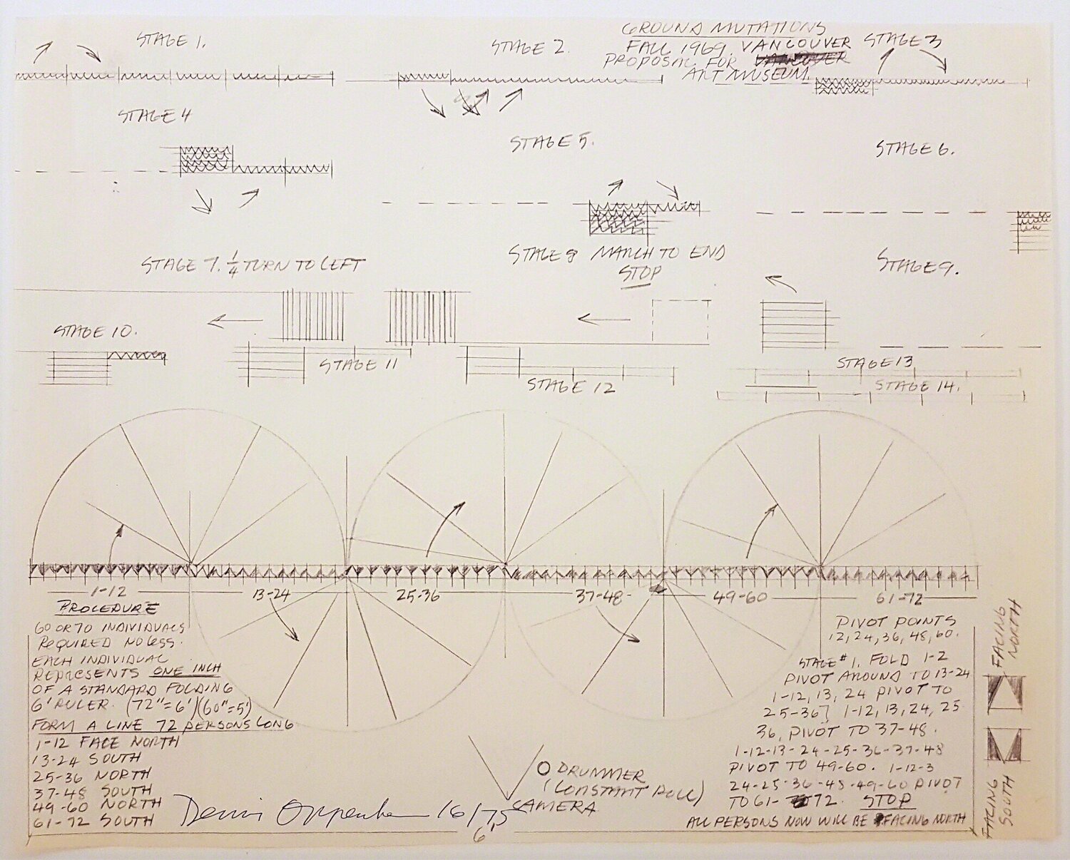 Construction Drawing Dennis Oppenheim