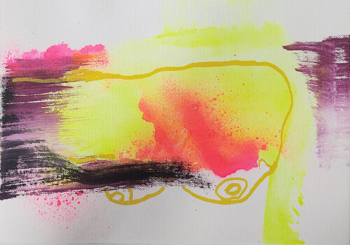 Contours of passion I. van Gabriela Holcer, Schilderij te koop op Singulart