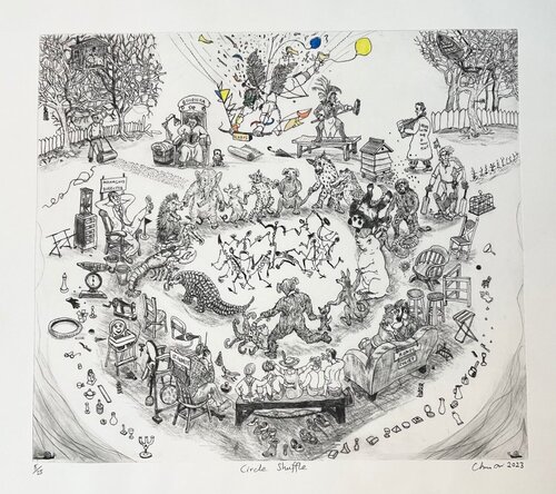 Circus Shuffle van Christopher Orr, Afdruk te koop op Singulart