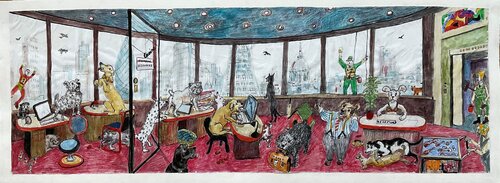 Canine Resources van Christopher Orr, Werk op papier te koop op Singulart