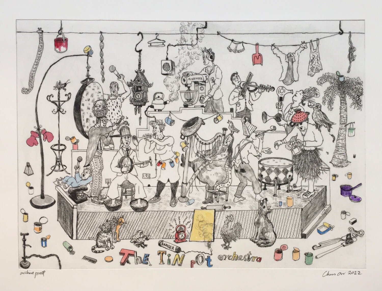 Tin Pot Orchestra Christopher Orr Stampa in vendita