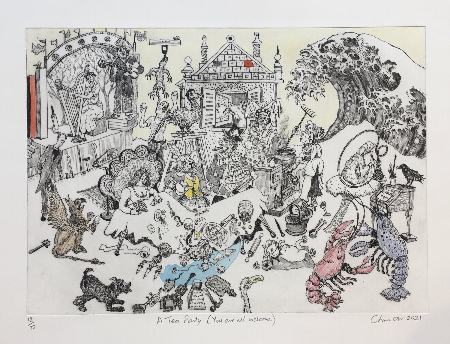 A Tea Party (you are all welcome) Christopher Orr Stampa in vendita
