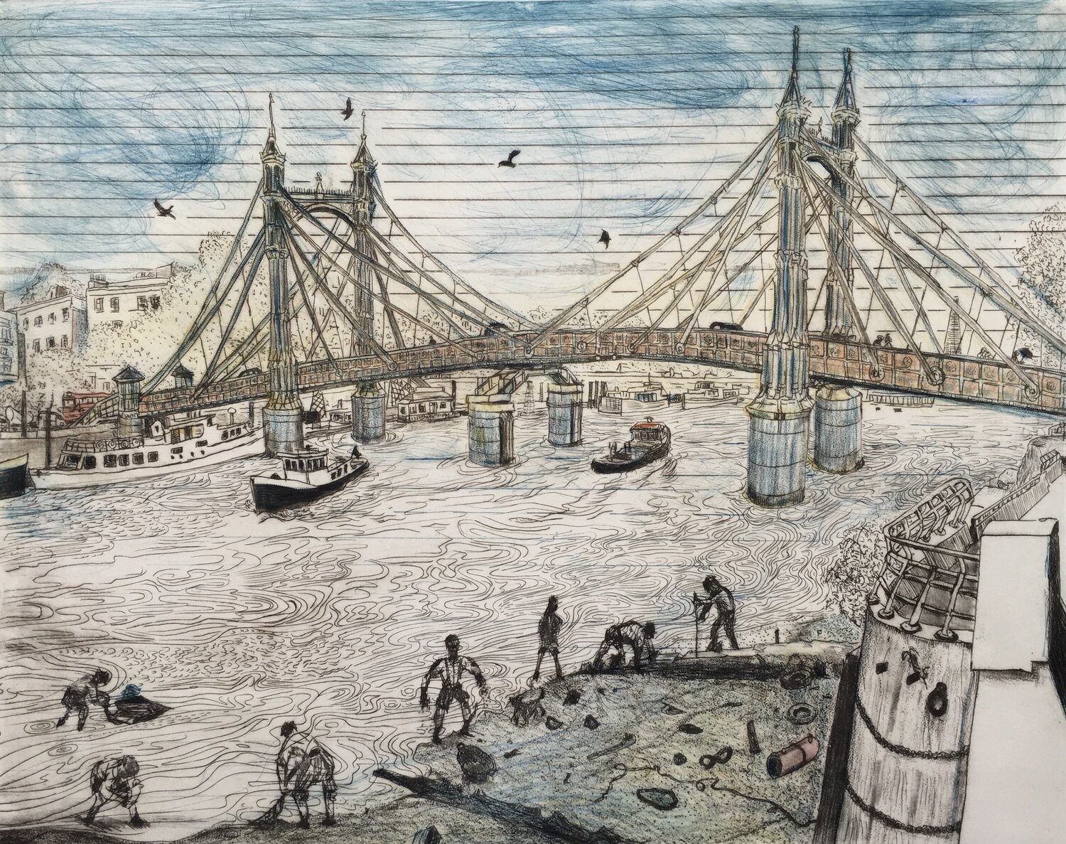 Albert and the Mudlarks Christopher Orr Stampa in vendita