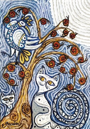 Historias de gatos 2 von Elena Barón, Malerei kaufen auf Singulart