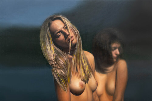 Olya and Zuzanna by Yigal Ozeri, Painting for Sale on Singulart