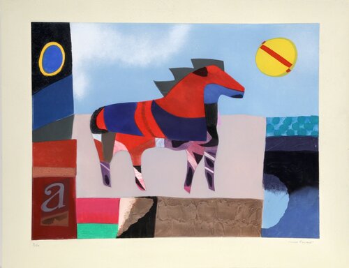 The Red Horse van Max Papart, Afdruk te koop op Singulart