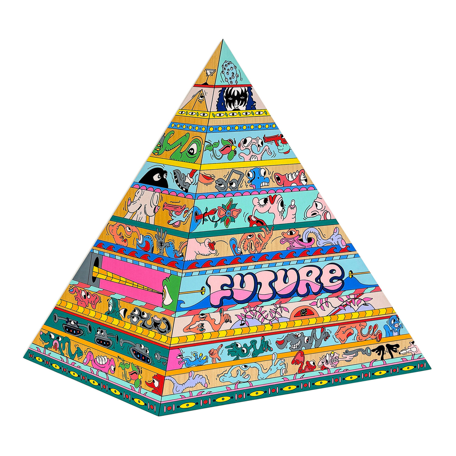 Future (hand signed screen print on wood) Erik Parker