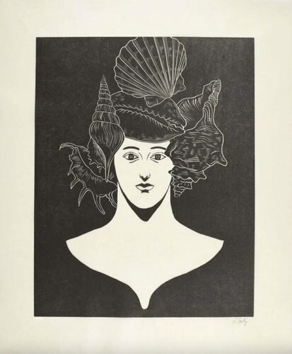 Portrait With Shells di Nicolas Party, Stampa in vendita su Singulart
