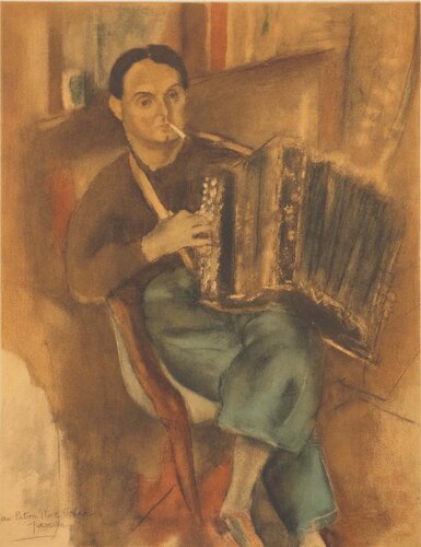 L'accordeoniste di Jules Pascin, Stampa in vendita su Singulart