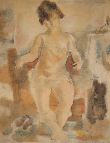 Nu à la chemisette rose van Jules Pascin, Afdruk te koop op Singulart