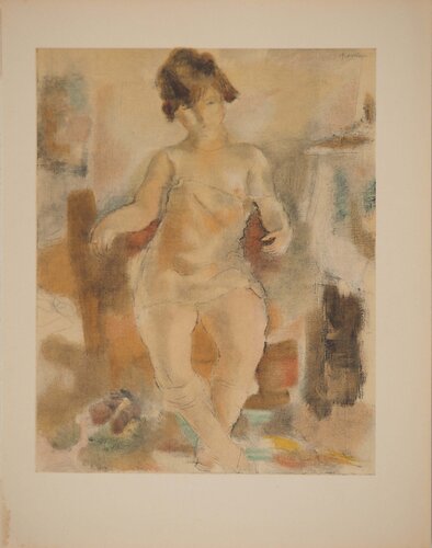 Nu à la chemisette rose de Jules Pascin, Impresión a la venta en Singulart