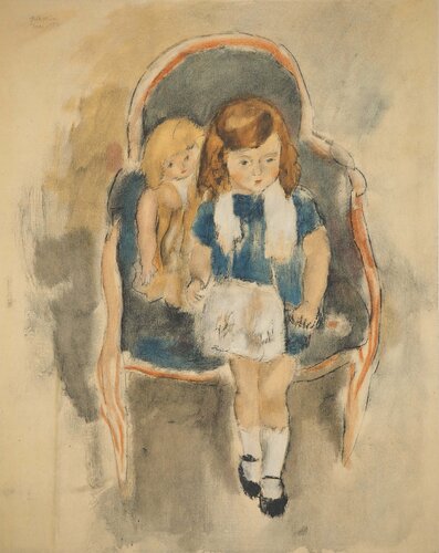 Portrait de Jeanine Warnod by Jules Pascin, Print for Sale on Singulart