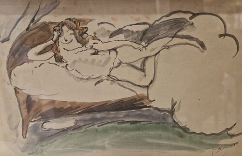 Women laying di Jules Pascin, Opera su carta in vendita su Singulart