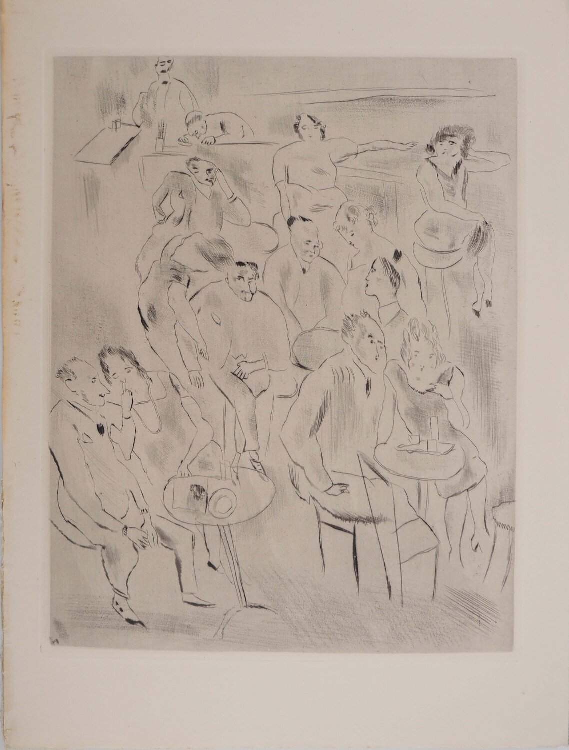 Tableaux de Paris : Au bal Jules Pascin Stampa in vendita