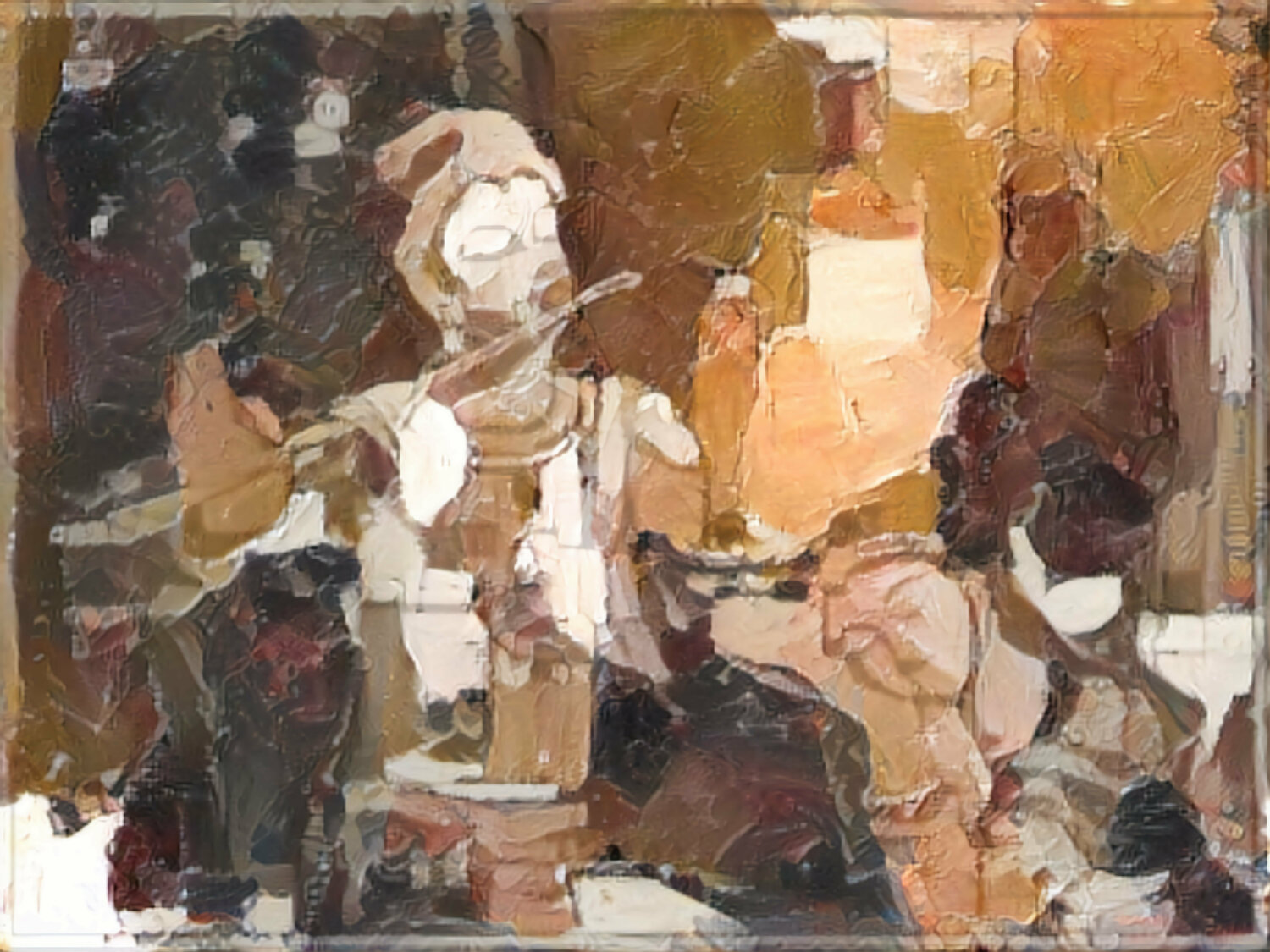 Radha, Krishna & The Flute Jay Menon Dipinto originale in vendita
