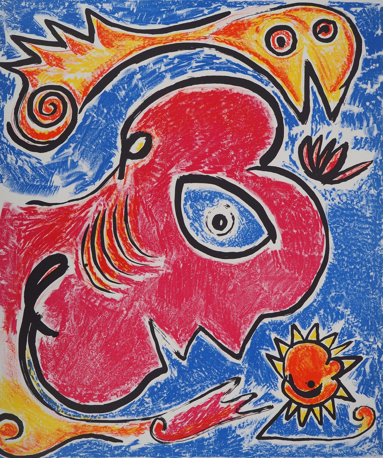 Le visage rouge Carl-Henning Pedersen