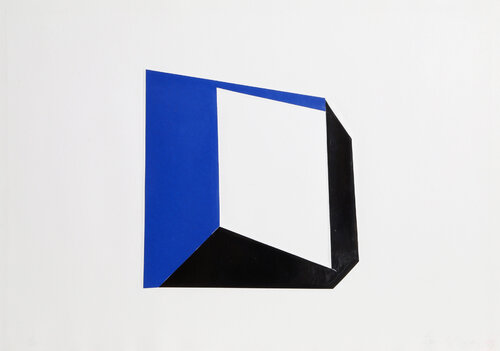 Blue and Black Frame de Beverly Pepper, Obra en papel a la venta en Singulart
