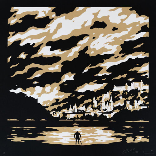 The Burning City - Night van Cleon Peterson, Afdruk te koop op Singulart