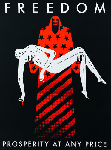 Freedom Prosperity at Any Price - Black van Cleon Peterson, Afdruk te koop op Singulart