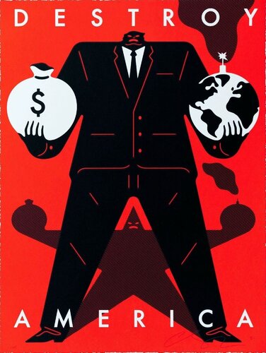 Destroy America - Red van Cleon Peterson, Afdruk te koop op Singulart